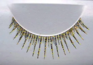 Glitter False Eyelashes Gold and Black