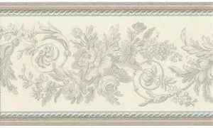 Gold Green Cream Floral Molding 31616350 Wallpaper Border