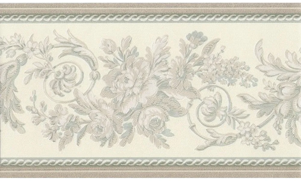 Gold Green Cream Floral Molding 31616350 Wallpaper Border