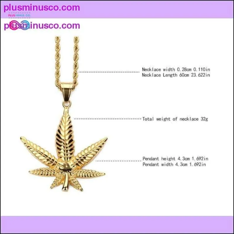 Gold Plated Hemp Leaf Necklace