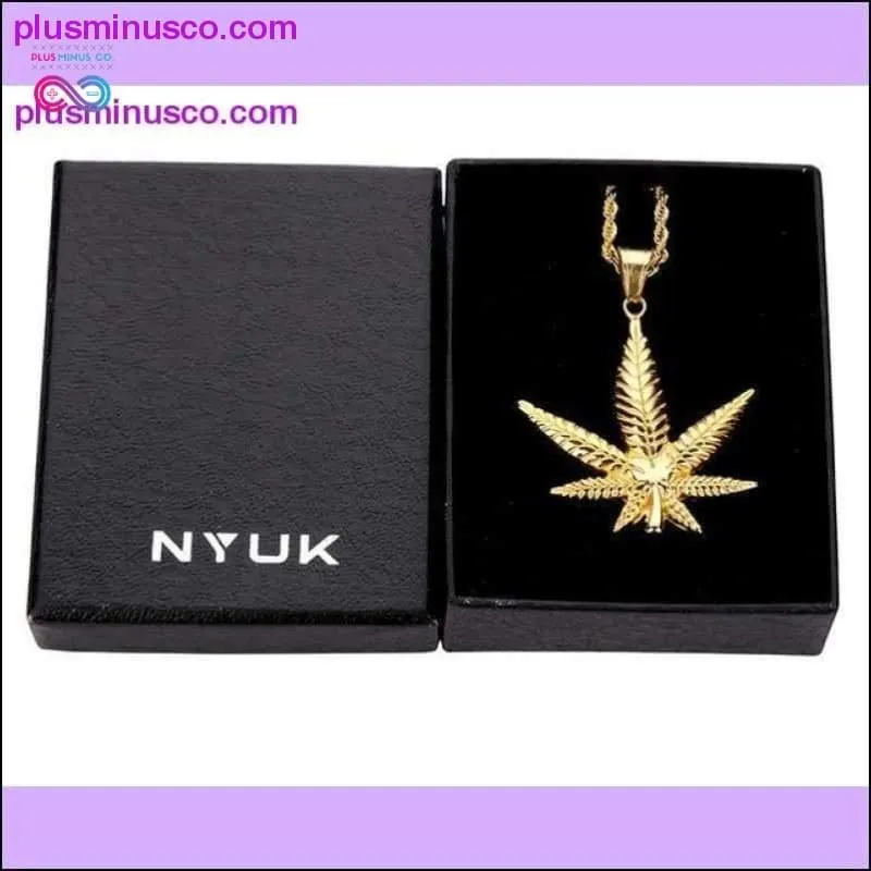 Gold Plated Hemp Leaf Necklace