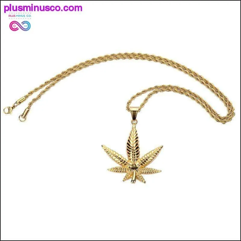 Gold Plated Hemp Leaf Necklace