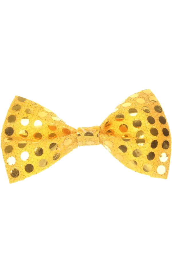 Gold Sequin Bow Tie Accessory