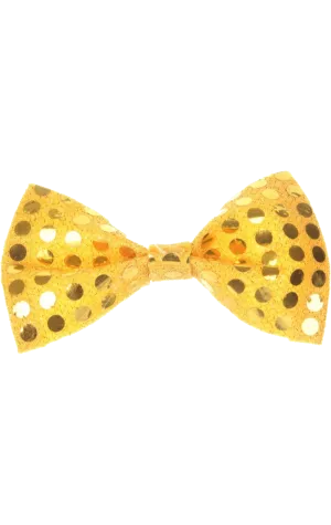 Gold Sequin Bow Tie Accessory