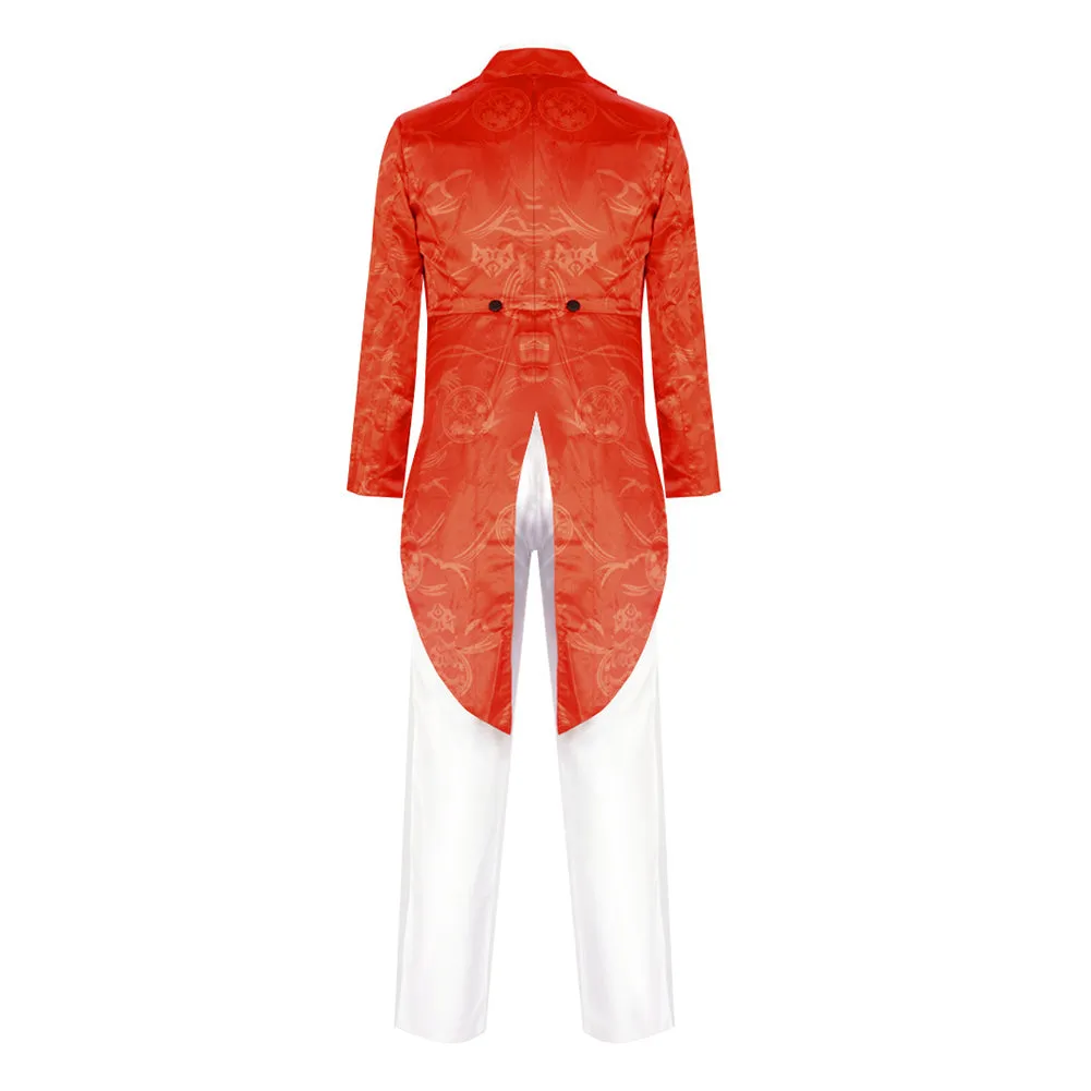 Gotham Jerome Valeska Clown Cosplay Costume Red Outfits Halloween Horror Carnival Suit