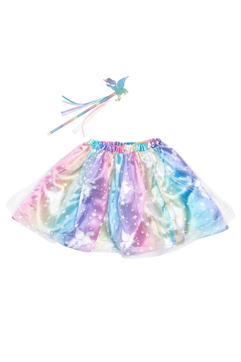Great Pretenders Enchanted Unicorn Skirt & Wand Set, Size 4-6
