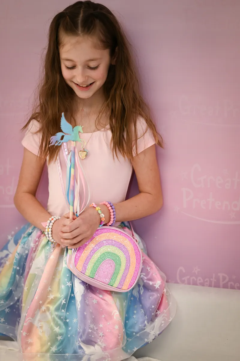 Great Pretenders Enchanted Unicorn Skirt & Wand Set, Size 4-6