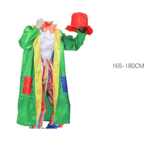 Halloween Adult Funny Circus Clown Naughty Cosplay Costumes For Men Women Carnival Christmas Party Clown Costume Wig and Nose