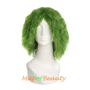 Halloween Joker Green Natural Small Volume Cosplay Costume Party Curly Wigs