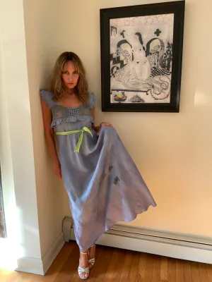 Hand Dyed satin Nightgown - 40s - 40G