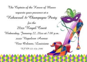 HARLEQUIN SHOE CUSTOM INVITATION
