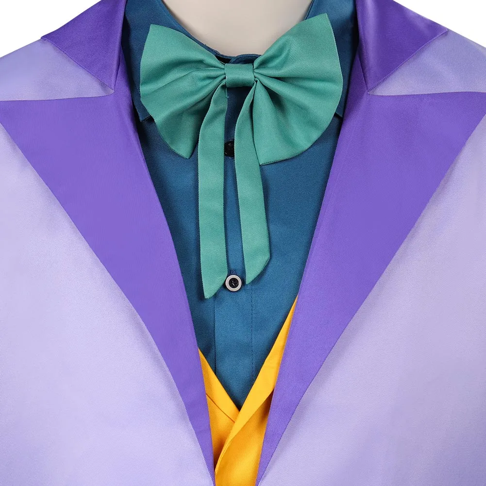 Harley Quinn Clown Cosplay Purple Costume Outfits Halloween Carnival Suit