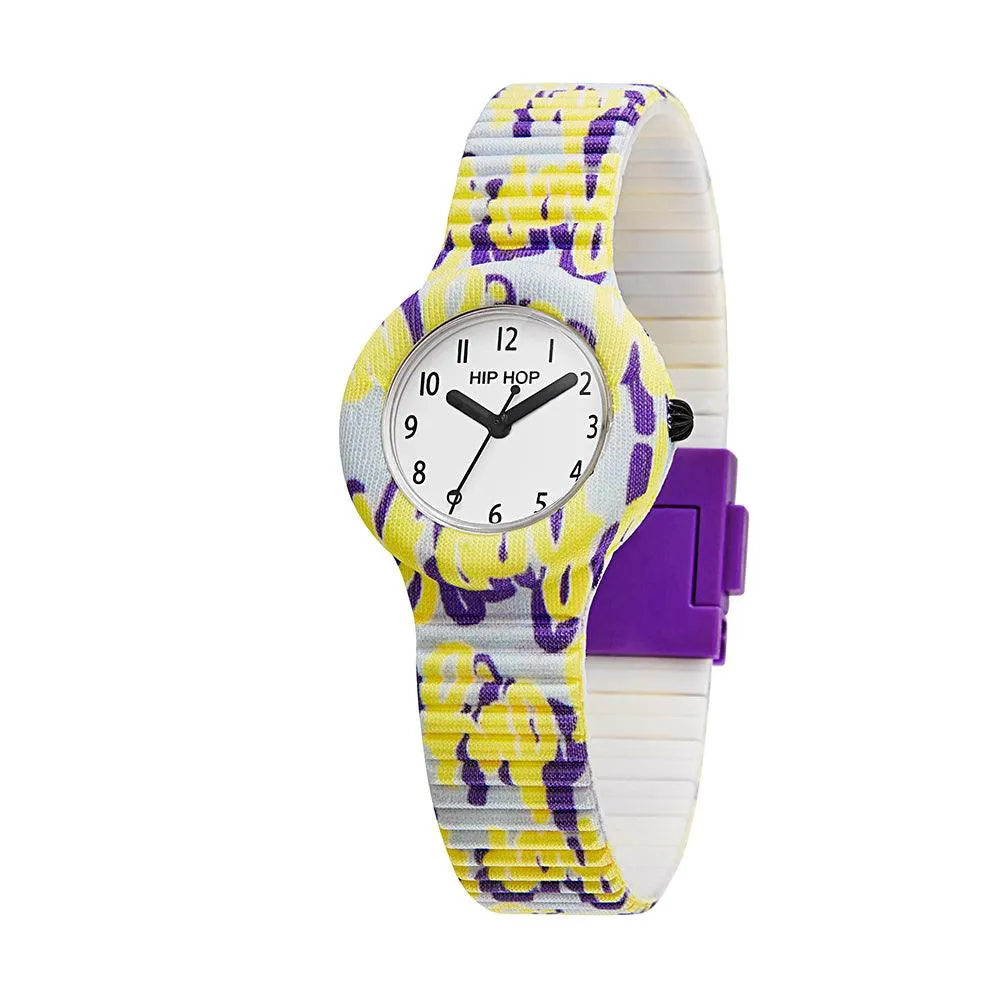 Hip Hop 80's Logo Blue Logomania Collection 32mm Hwu1148 watch