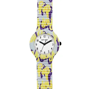 Hip Hop 80's Logo Blue Logomania Collection 32mm Hwu1148 watch