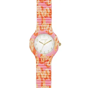 Hip hop clock 80's logo Pink Logomania Collection 32mm Hwu1149