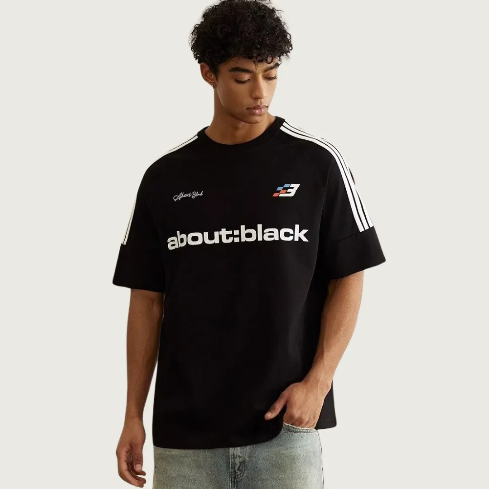 Hip hop Crew Neck About Black T-shirt