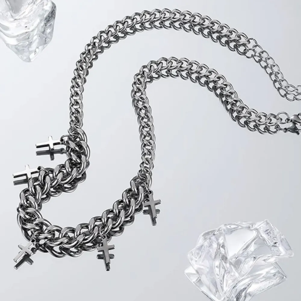 Hip Hop Cross Pendant Necklace
