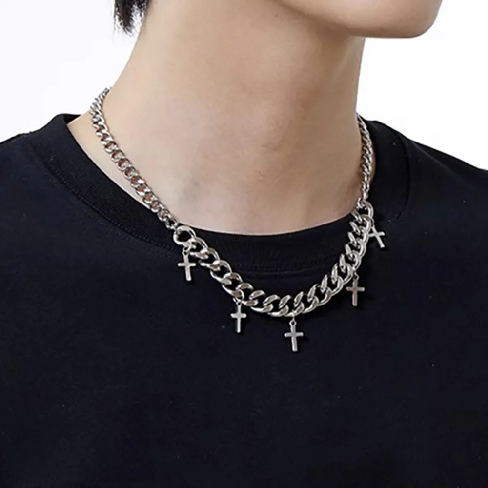 Hip Hop Cross Pendant Necklace