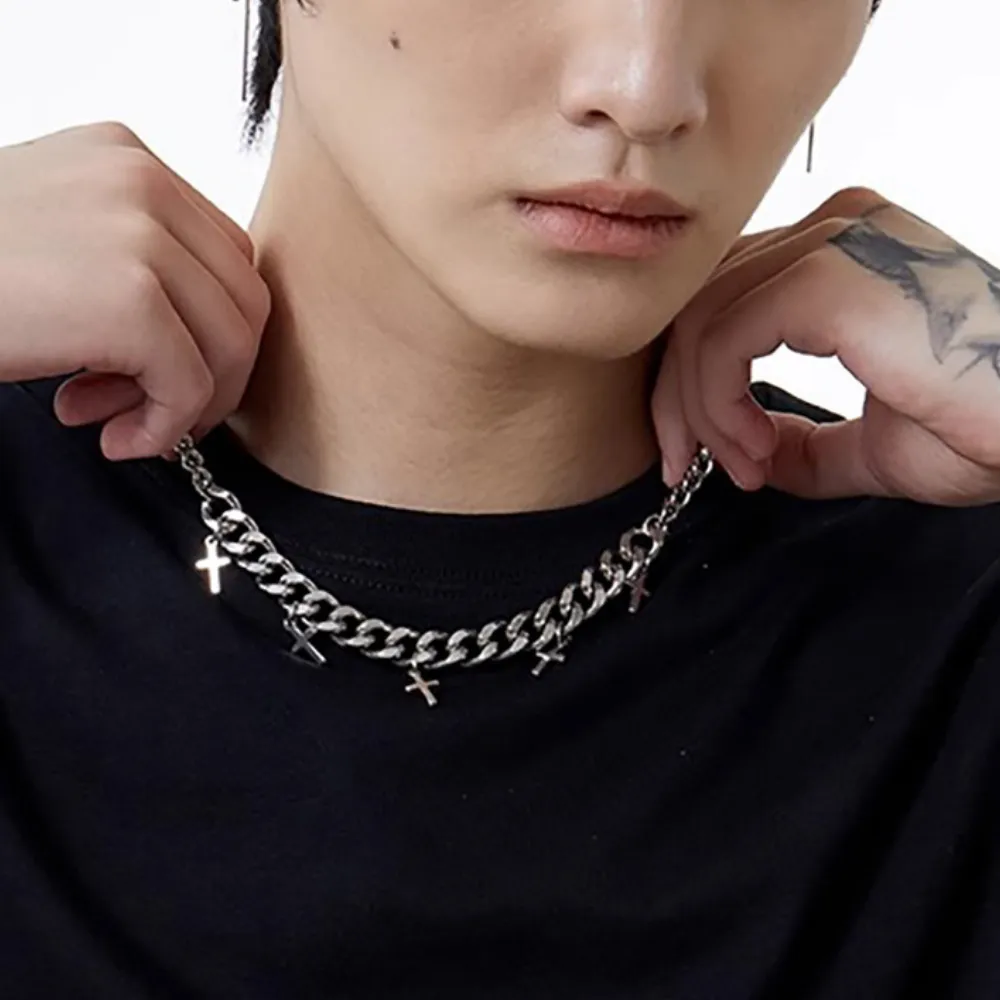 Hip Hop Cross Pendant Necklace