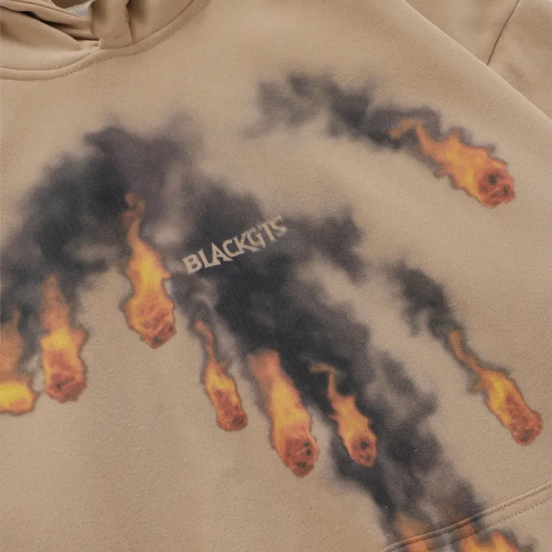 Hip Hop Fireball Pure Pattern Hoodie