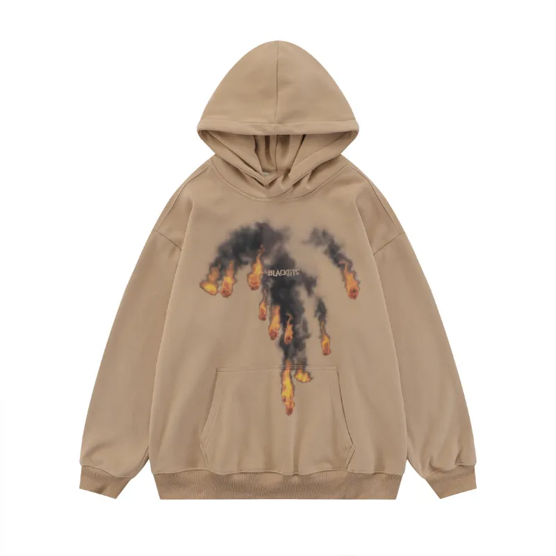 Hip Hop Fireball Pure Pattern Hoodie