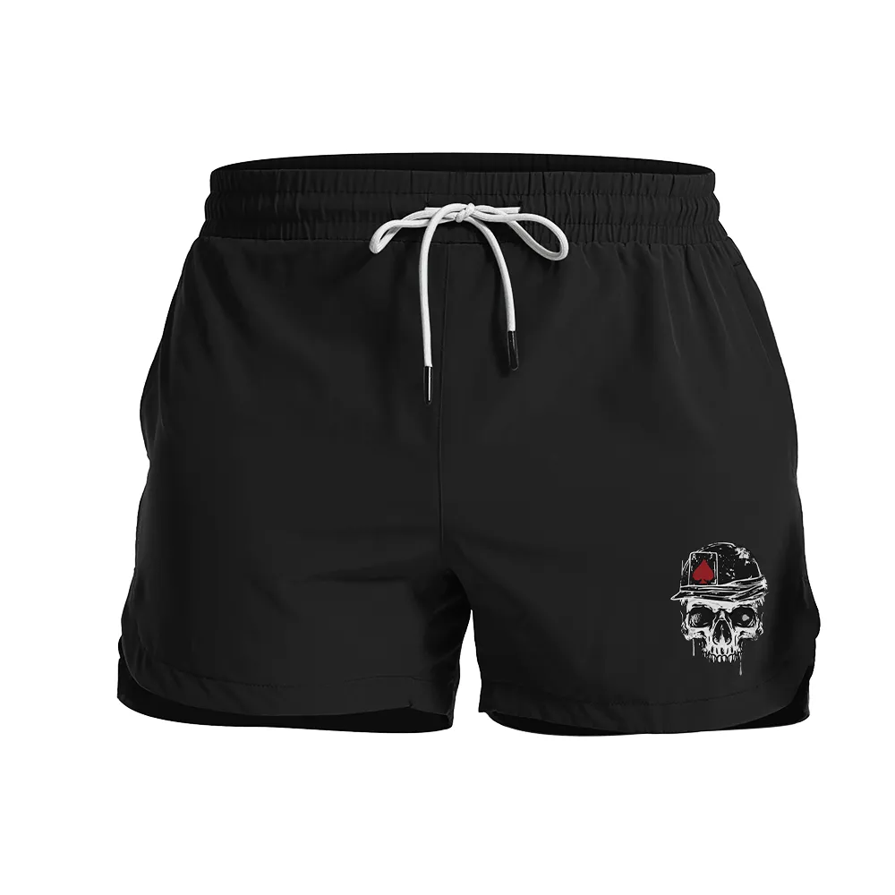 Hip Hop Skull Graphic Shorts