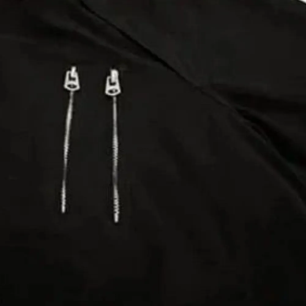Hip Hop Solid Zip Jeans