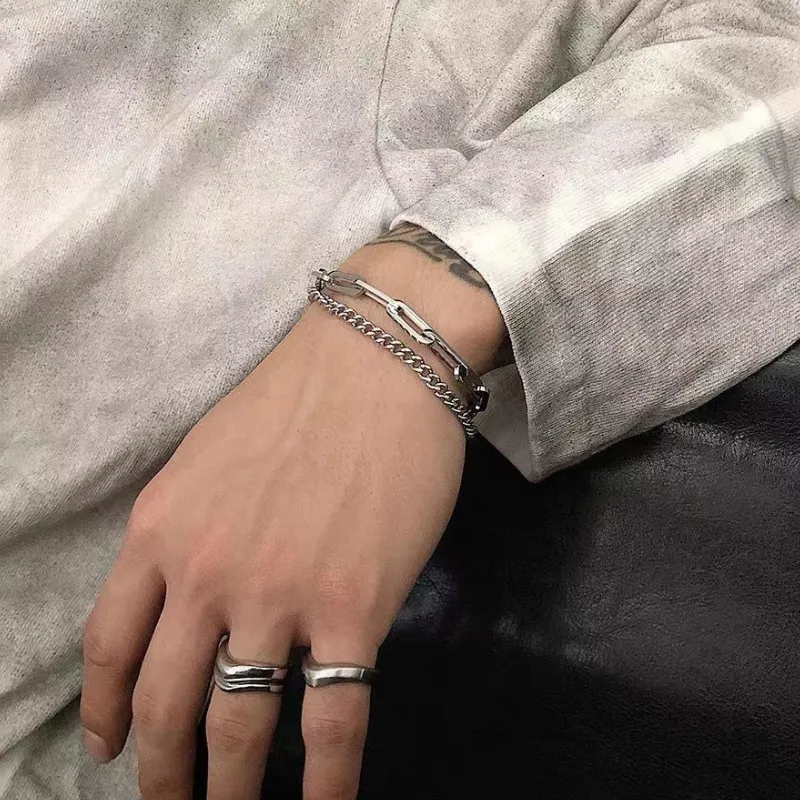 Hip Hop Stitching Double Bracelet