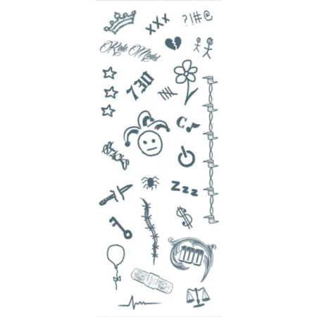 Hip Hop Temporary Face Tattoo