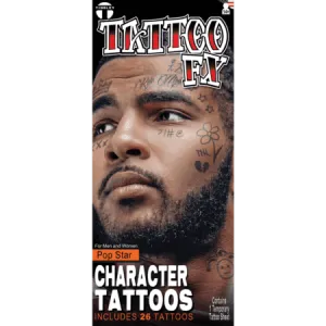 Hip Hop Temporary Face Tattoo