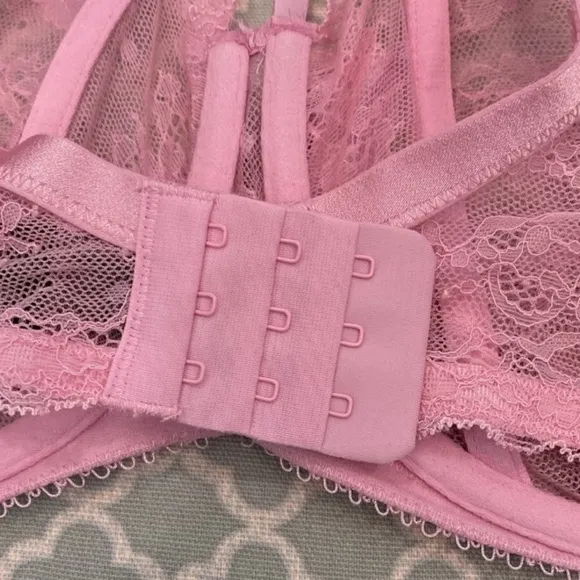 Honey Birdette Rebecca Sweet Pink Lace Bra 38H