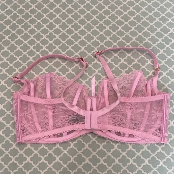 Honey Birdette Rebecca Sweet Pink Lace Bra 38H