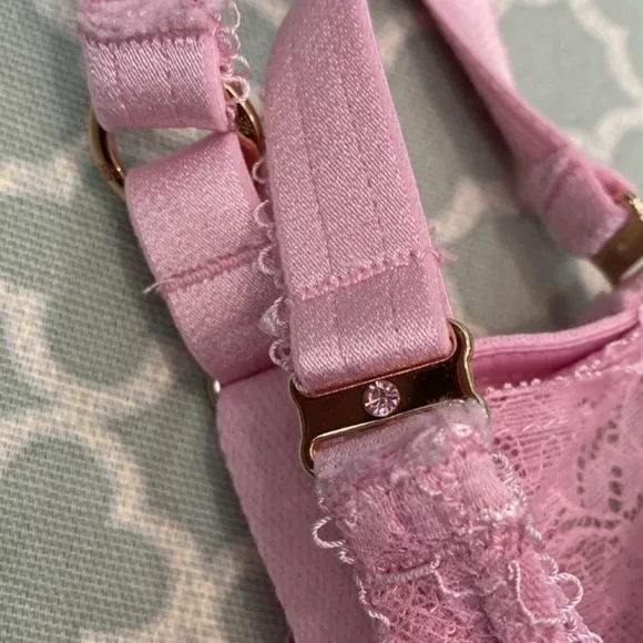 Honey Birdette Rebecca Sweet Pink Lace Bra 38H