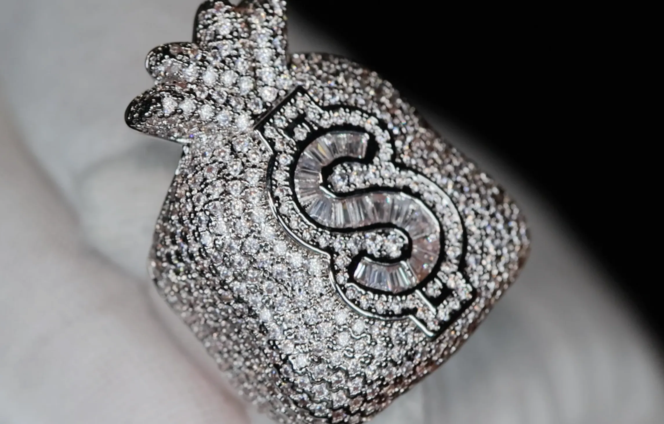 Iced Out Ring, Mens Big Iced Out Ring, Mens Diamond Hip Hop Ring