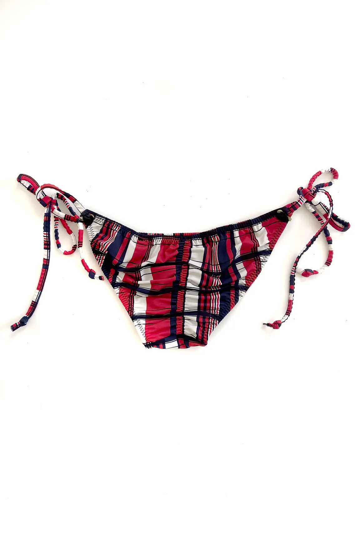 In Heroes We Trust x Clare Bare Eventide String Bikini Bottom in Plaid