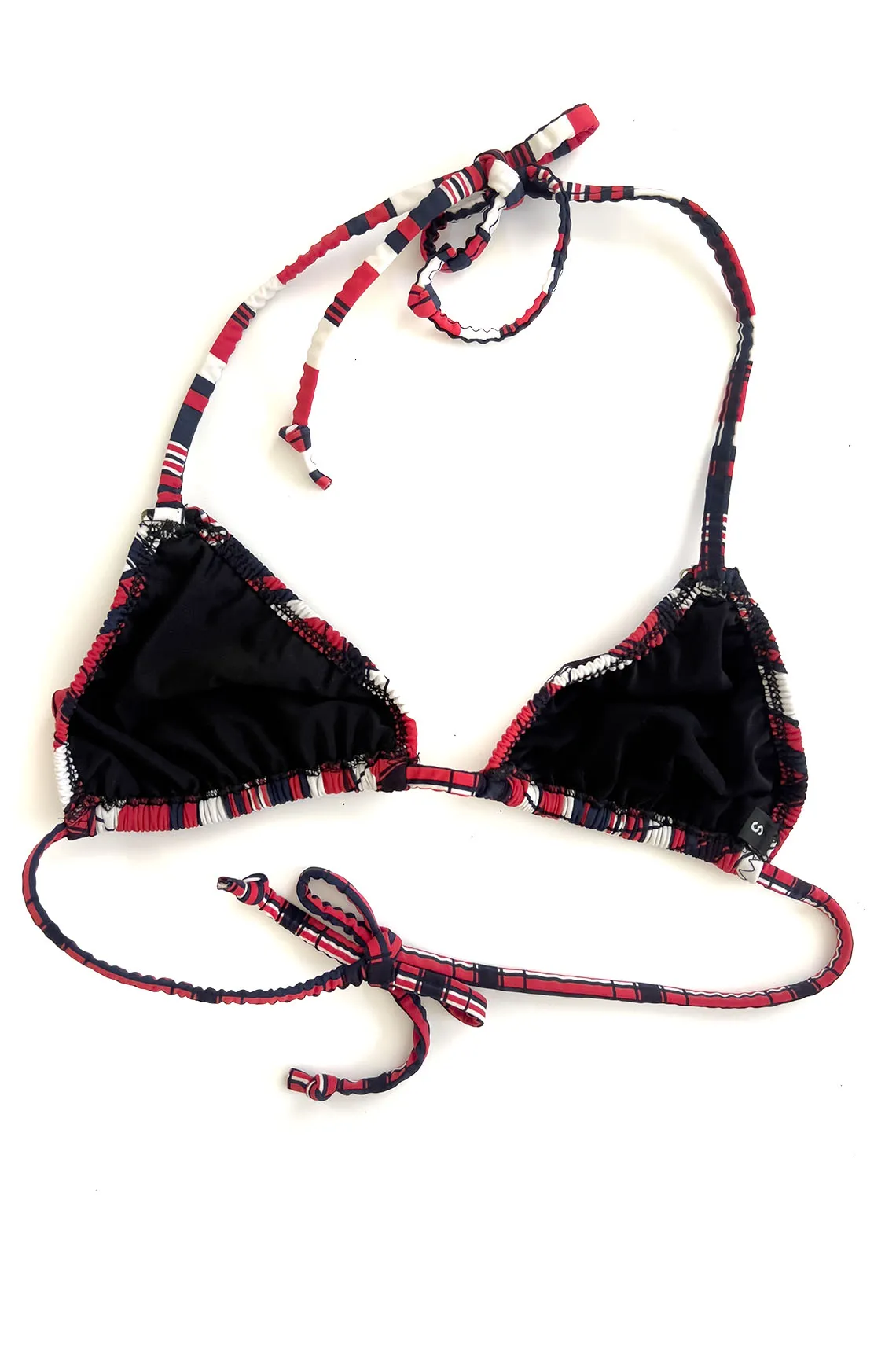 In Heroes We Trust x Clare Bare Eventide String Bikini Top in Plaid
