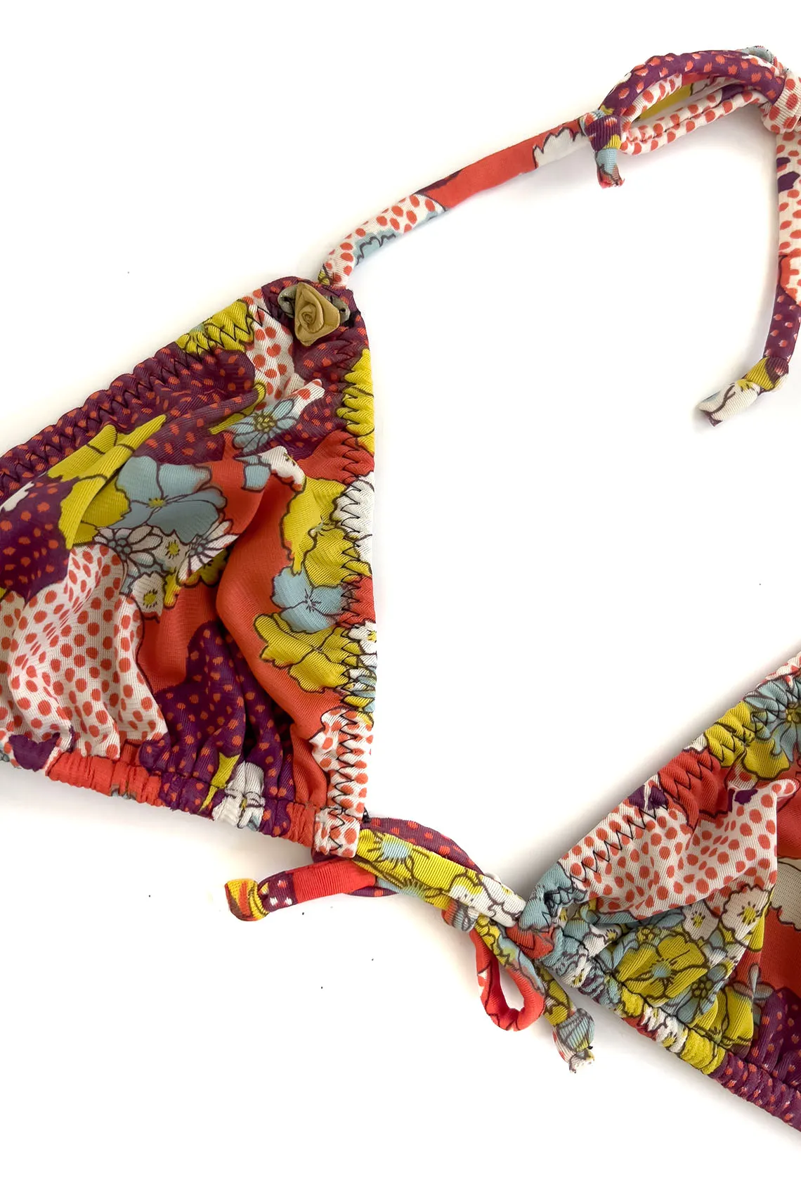In Heroes We Trust x Clare Bare Eventide String Bikini Top in Red Floral