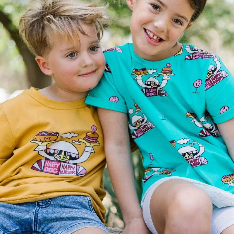 Jelly Alligator Kids So Hungry Logo T-Shirt - Gold
