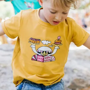 Jelly Alligator Kids So Hungry Logo T-Shirt - Gold