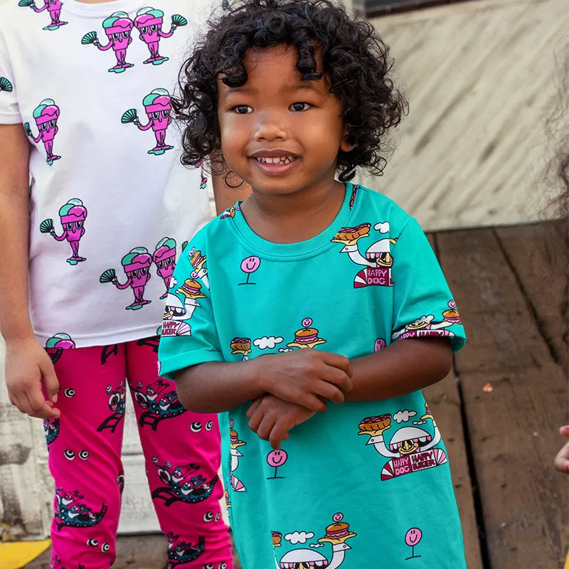 Jelly Alligator Kids So Hungry T-Shirt - Turquoise