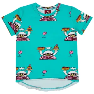 Jelly Alligator Kids So Hungry T-Shirt - Turquoise