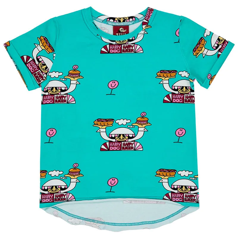 Jelly Alligator Kids So Hungry T-Shirt - Turquoise