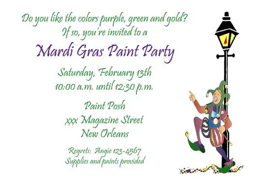 JESTER AND LAMPPOST CUSTOM INVITATION