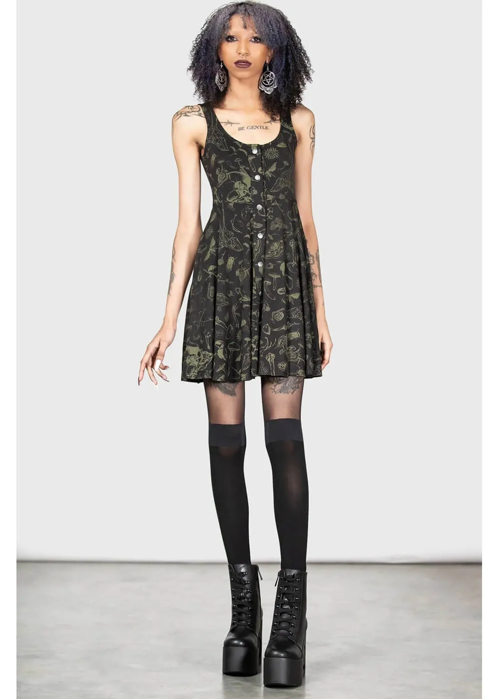 Killstar Leslynn 60's Babydoll Dress Black