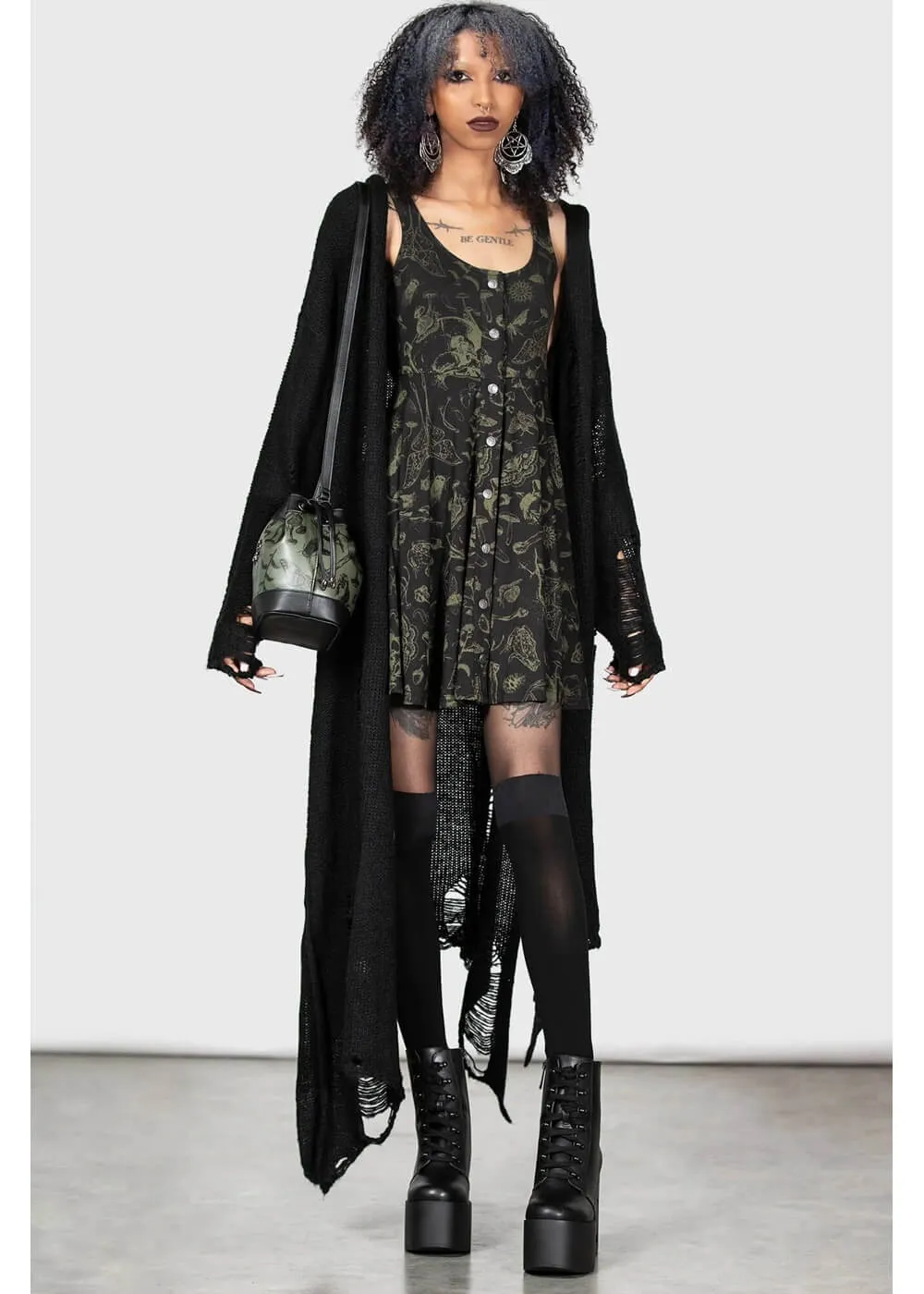 Killstar Leslynn 60's Babydoll Dress Black