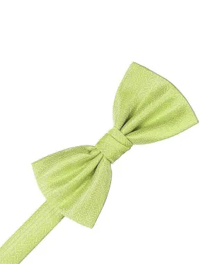 Kiwi Herringbone Kids Bow Tie