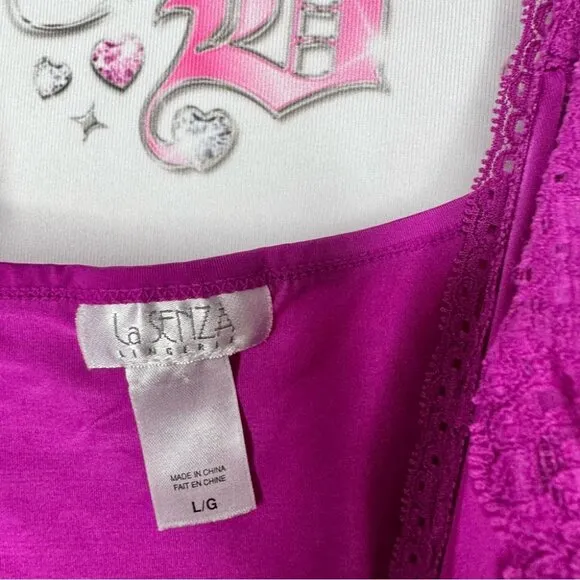 La senza dress rutched lace sexy nighty gown Purple Lace Chemise ribbon