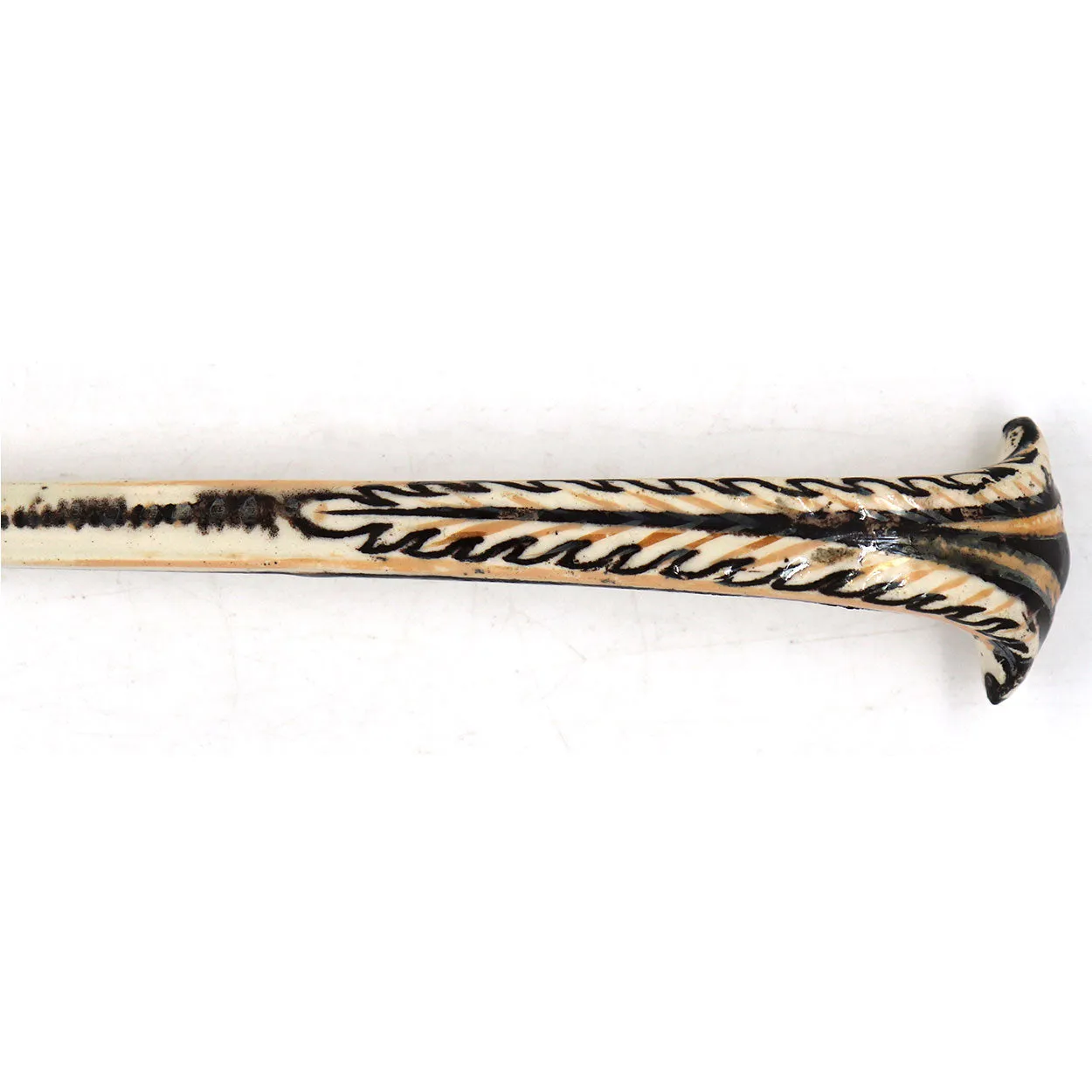 Large English W. T. Copeland Transferware Pottery India Tree Ladle
