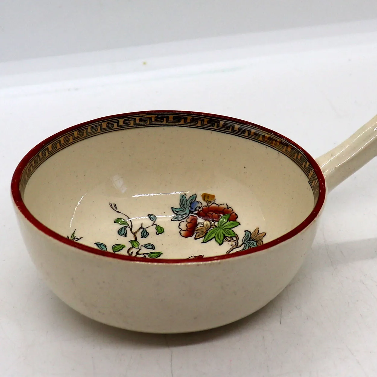 Large English W. T. Copeland Transferware Pottery India Tree Ladle