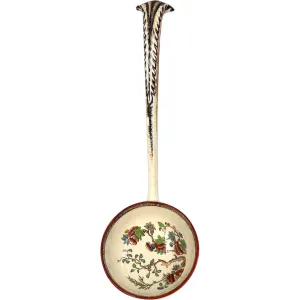 Large English W. T. Copeland Transferware Pottery India Tree Ladle